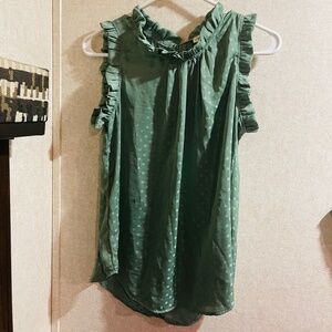 La Miel sleeveless green blouse size M